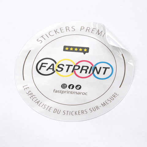 Autocollant transparent